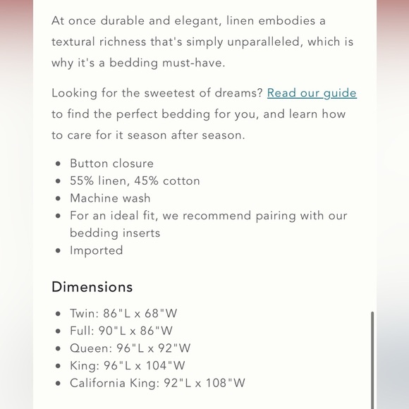 Anthropologie Relaxed Line-Cotton Duvet Cover Size Queen NWT - Picture 4 of 14